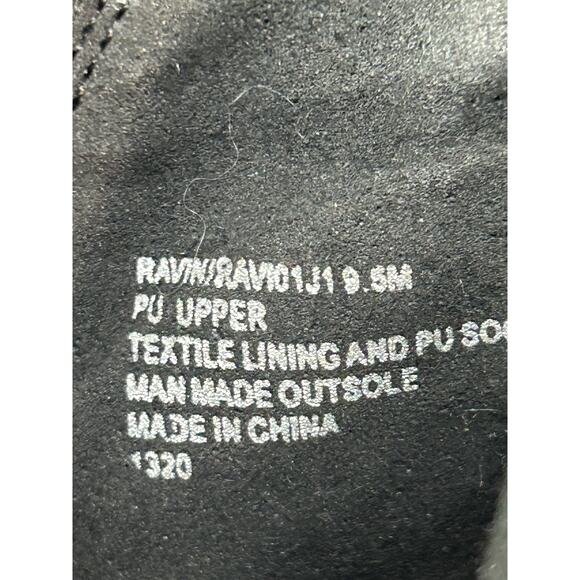 Madden‎ Girl Shoes Womens Size 9 Black Block Heel Pointed Toe Ankle Booties PU - Picture 7 of 12